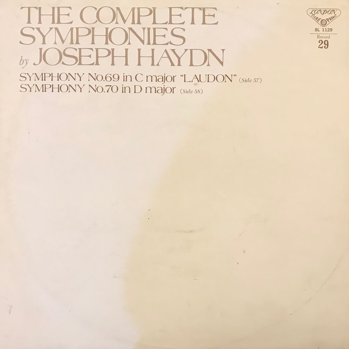 The Complete Symphonies- Symphony No.69 in C Major”Laudon”/ Symphony No.70 in D Major