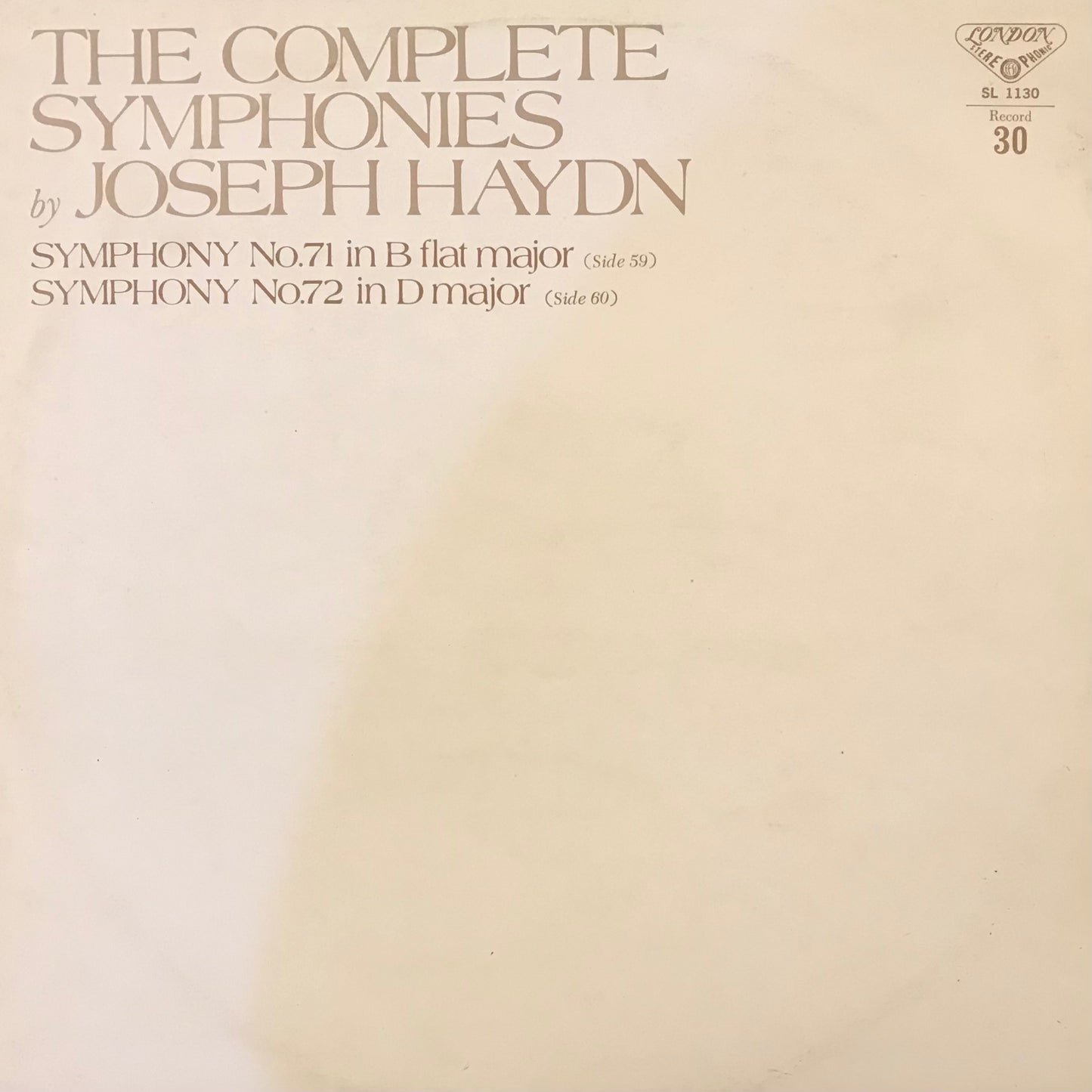 The Complete Symphonies -Symphony No.71 in Bflat Major/ Symphony No.72 In D Major