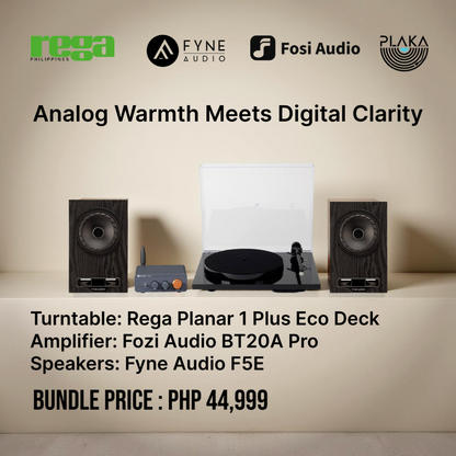 The Rega Eco Deck + Fyne + Fosi System