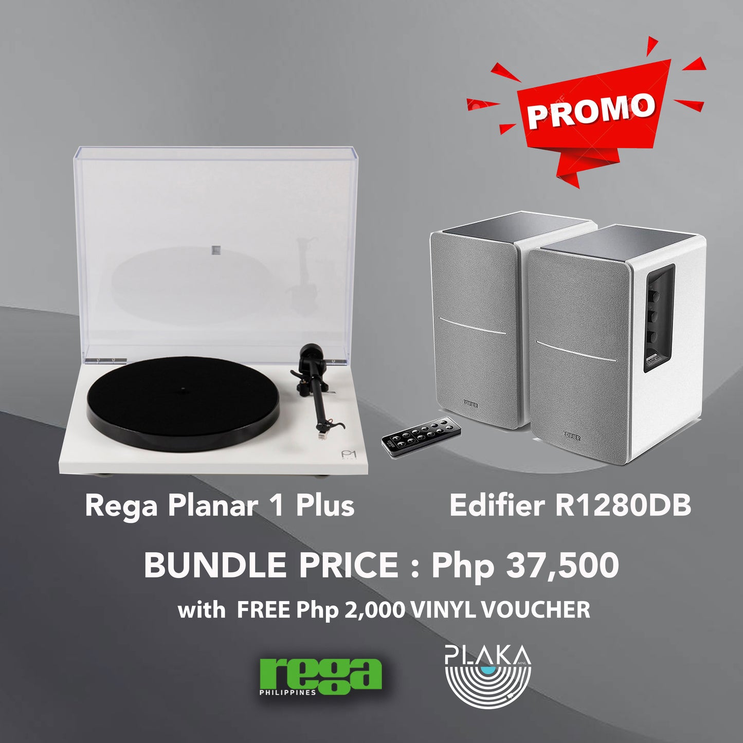 Rega Planar 1 Plus + Edifier R1280DB Combo