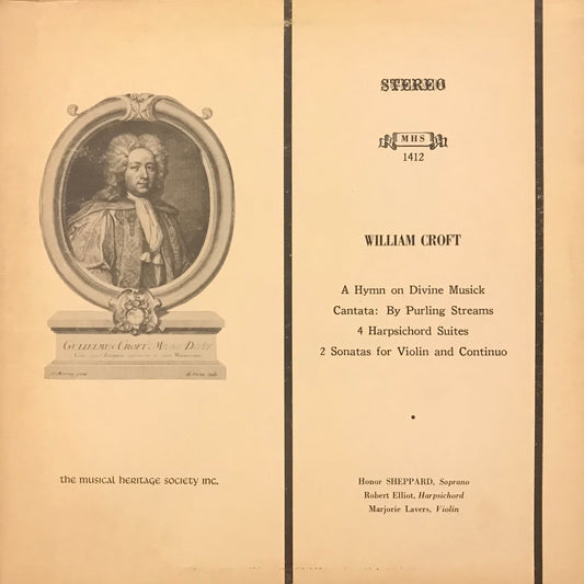 William Croft 1678-1727: Vocal & Instrumental Chamber Music