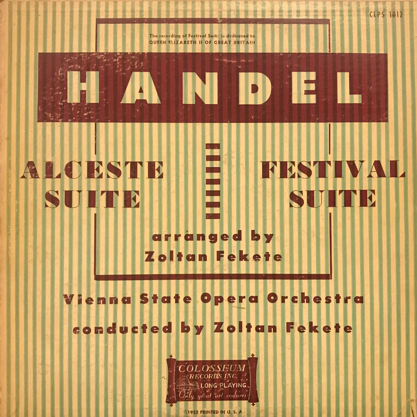 Handel Aleceste Suite- Festival Suite