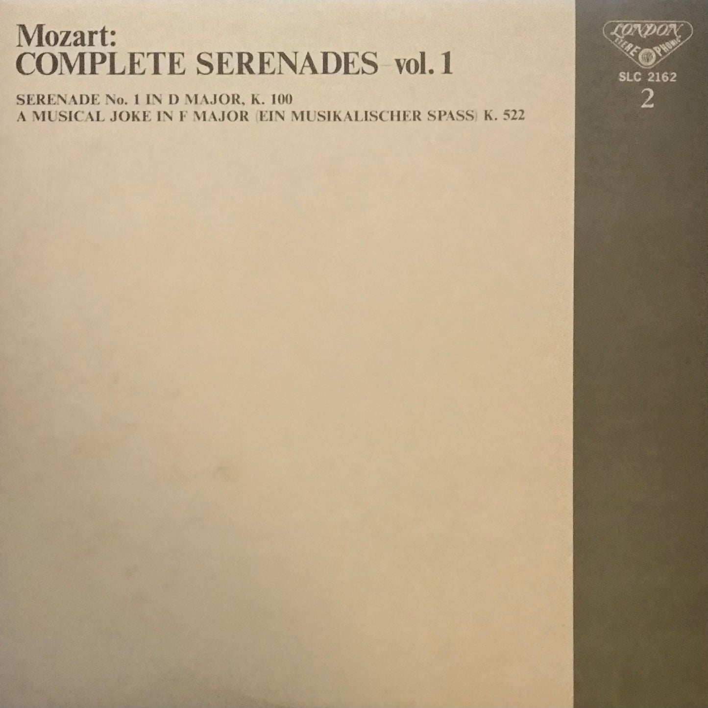 Mozart: Complete Serenades Volume I - Serenade No. 1 In D Major, K.100,  A Musical Joke In F Major ( Ein Musikalischer Spass)  K.522