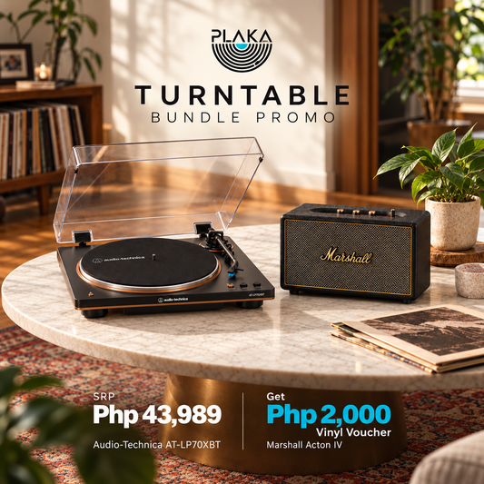 Audiotechnica Turntable + Marshall Speaker Bundle Promo