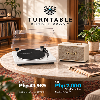 Audiotechnica Turntable + Marshall Speaker Bundle Promo