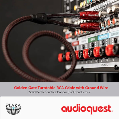 Audioquest : Golden Gate Turntable RCA Cable with Ground Wire