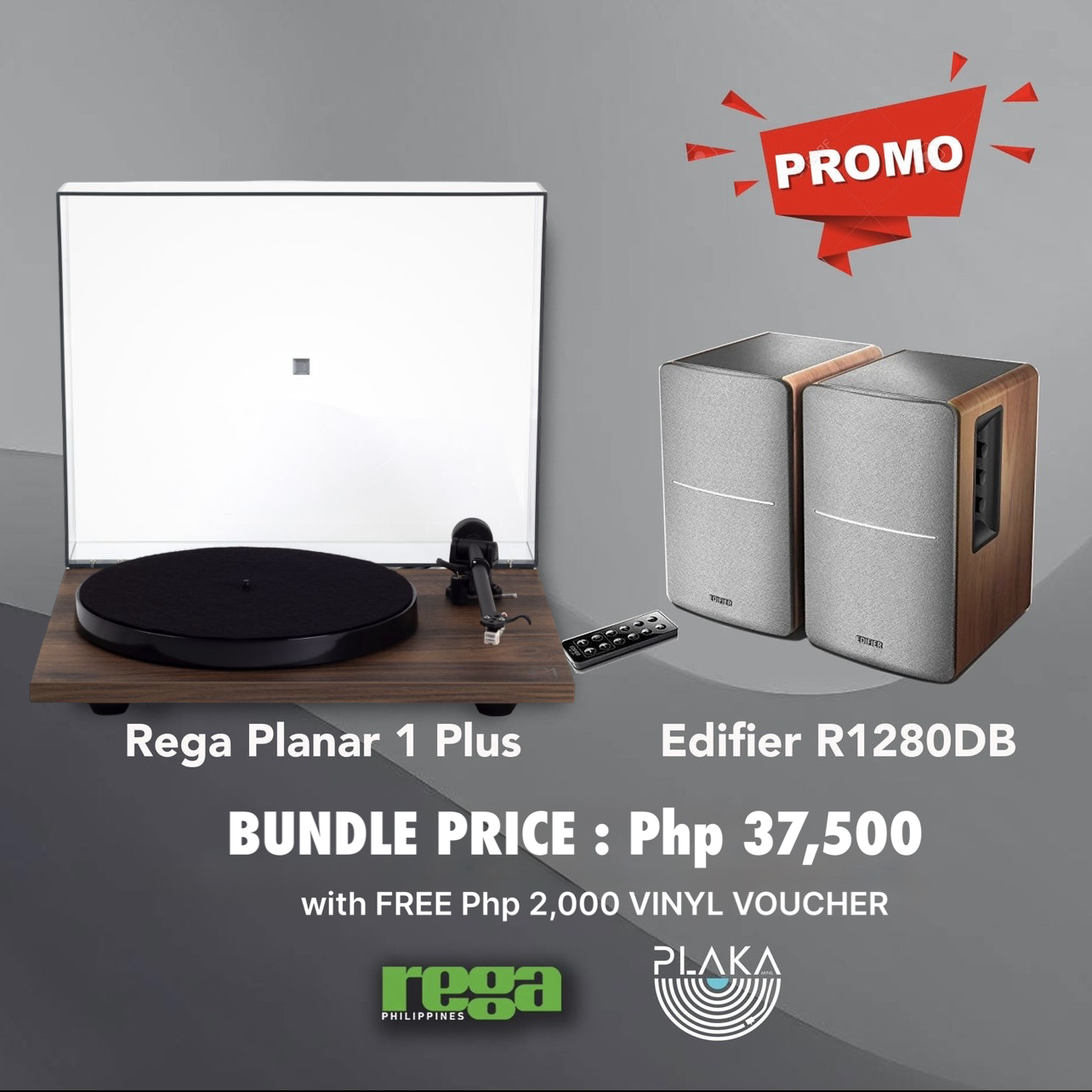 Rega Planar 1 Plus + Edifier R1280DB Combo