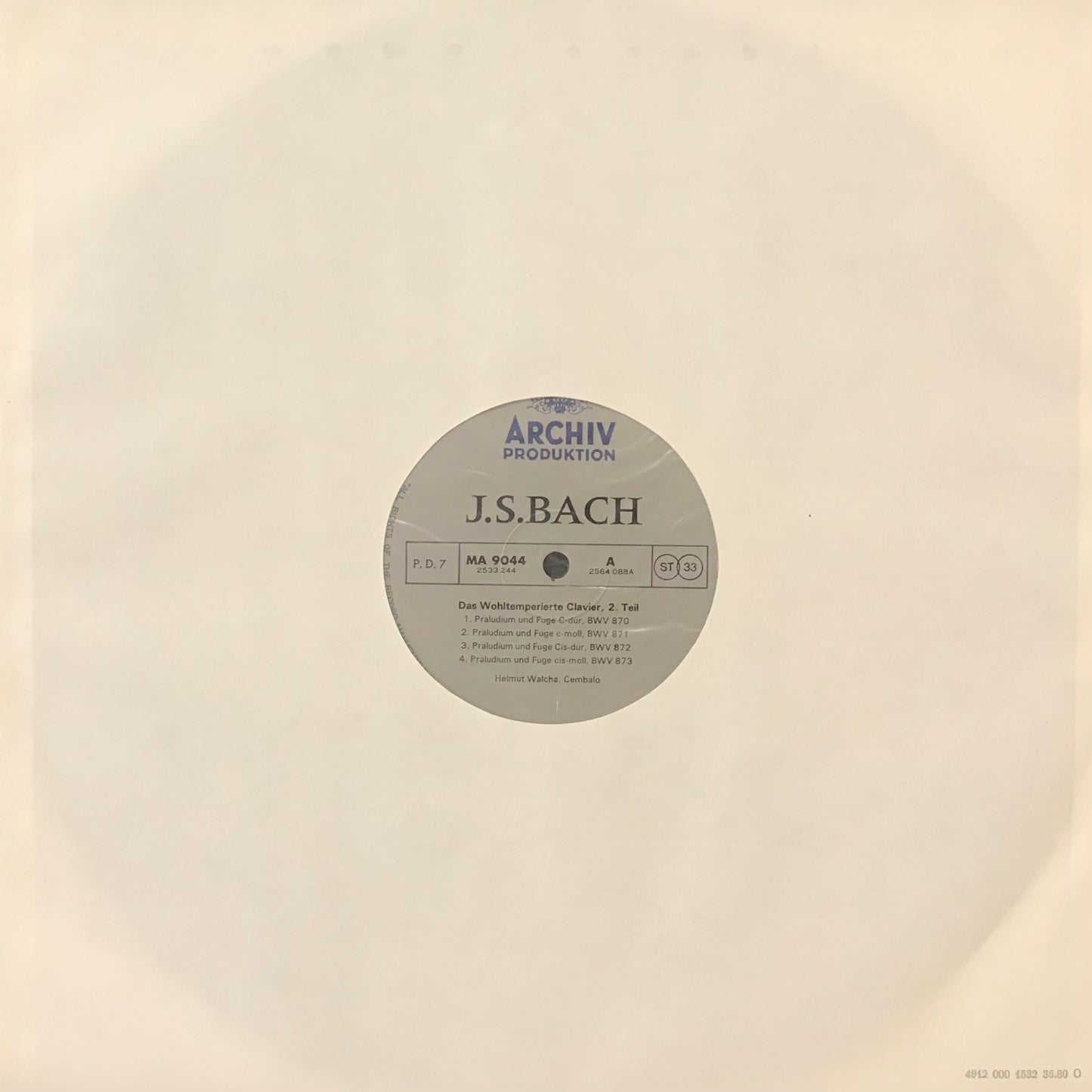 J.S.Bach: Cembalowerke1 Works for Harpischordi Euvres pour Clavecini( Box Set No.23)