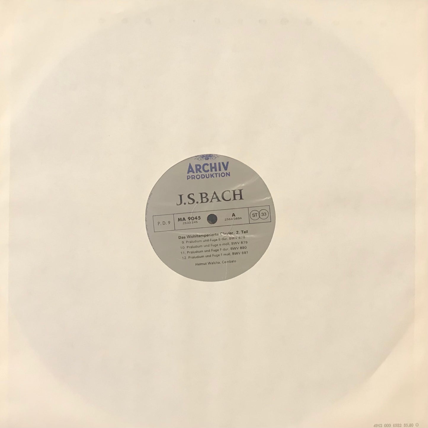 J.S.Bach: Cembalowerke1 Works for Harpischordi Euvres pour Clavecini( Box Set No.23)